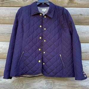 NWOT Quilted Crown & Ivy Navy Jacket